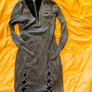 Black sparkle mini dress